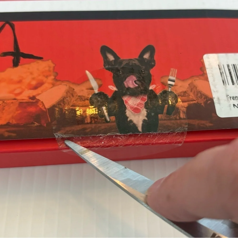 Frenchie French Bulldog Charcuterie Cheese Serving Board Bamboo 11.5”x11.8” NEW